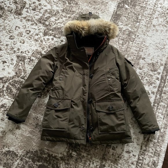 Outdoor Survival Canada KASA Women's Down Jacket Large Made in Canada Olive OSC - Picture 3 of 11